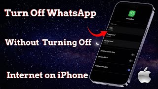 How to Turn Off Whatsapp Without Turning Off Internet / iPhone