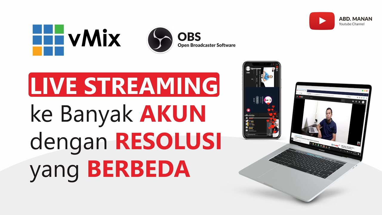 vMix Tutorial - Live Streaming ke Banyak Akun dengan Resolusi yang Berbeda dalam Satu Leptop