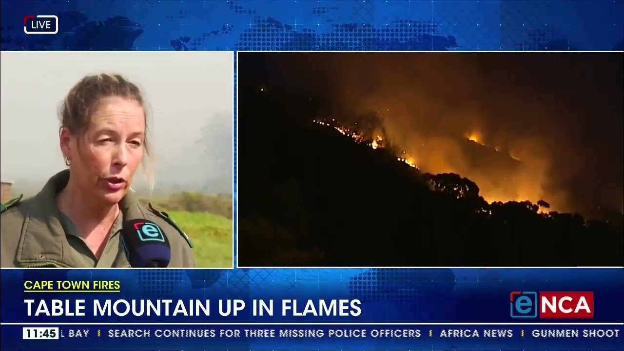 Cape Town Fires | Table mountain in flames