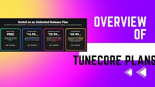 Overview of the tunecore plans   free, rising artist, breakout artist and professional