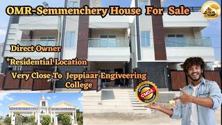 🥳OMR SEMMENCHERY HOUSE FOR SALE📌NERYCLOSE JEPPIAAR ENGIVEERING COLLEGE#omr#RESIDENTIAL#landforsale