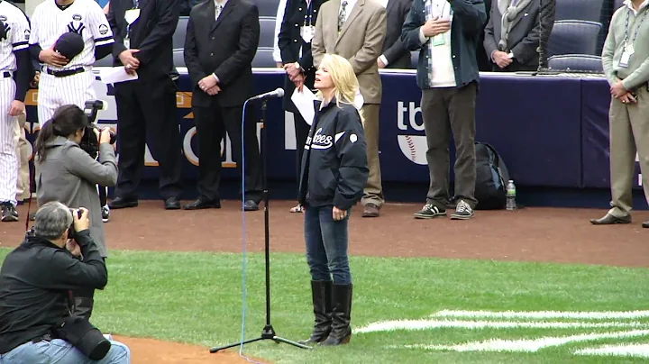 Kelli O'Hara National Anthem NY Yankees vs Texas R...