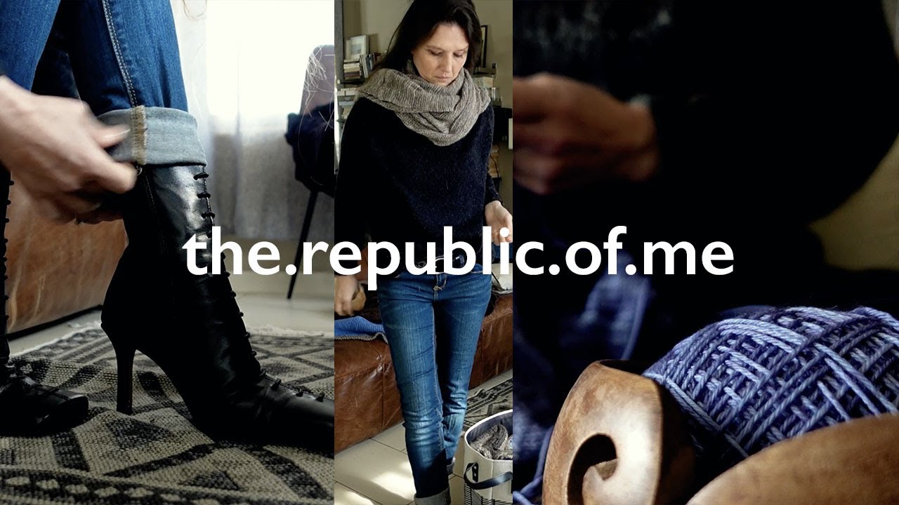 the republic of me / Tornado, Purple Sweater and a Triangle Shawl