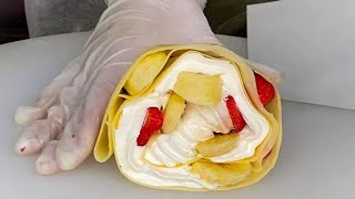 japanese street food - creamy crepe compilation  クレープ