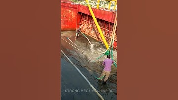 Barge Unloading / Sand is Being Unloaded from Barge with Powerful Pipe Machine’s Part- 304