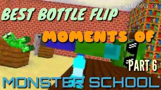 Best Bottle Flip Moments of Monster School!  (Part 6)