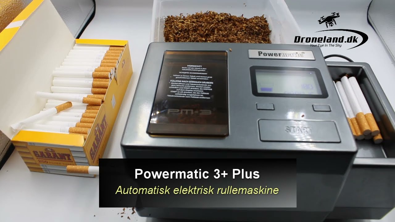 Powermatic 3+ Plus automatisk elektrisk cigaret rullemaskine 