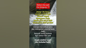 weton Tibo Pati #weton #wetonjawa #primbon #primbonjawa