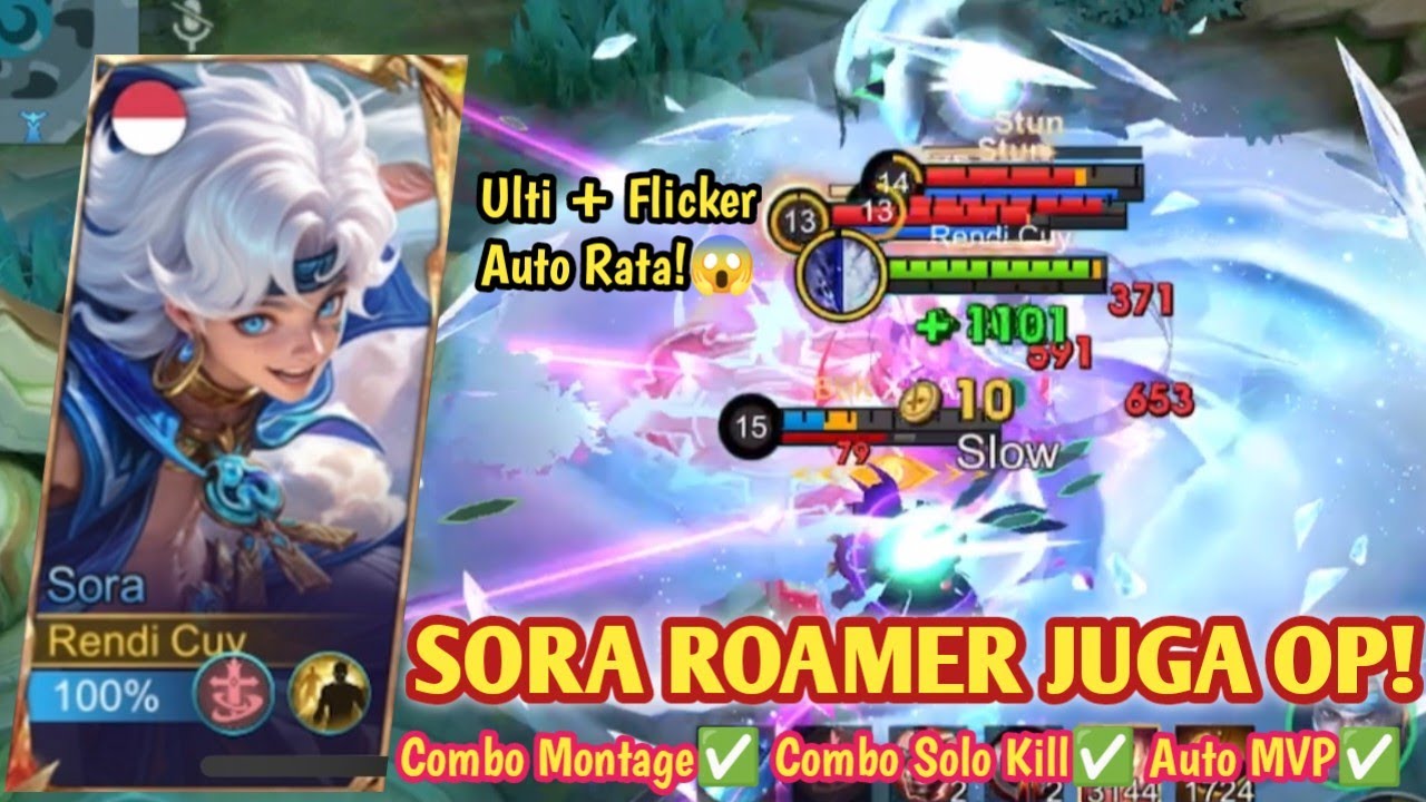 TUTORIAL SORA DIJADIKAN ROAMER? TERNYATA OP JUGA!😆 TIPS MAIN SORA | BUILD SORA TERSAKIT 2025 - MLBB