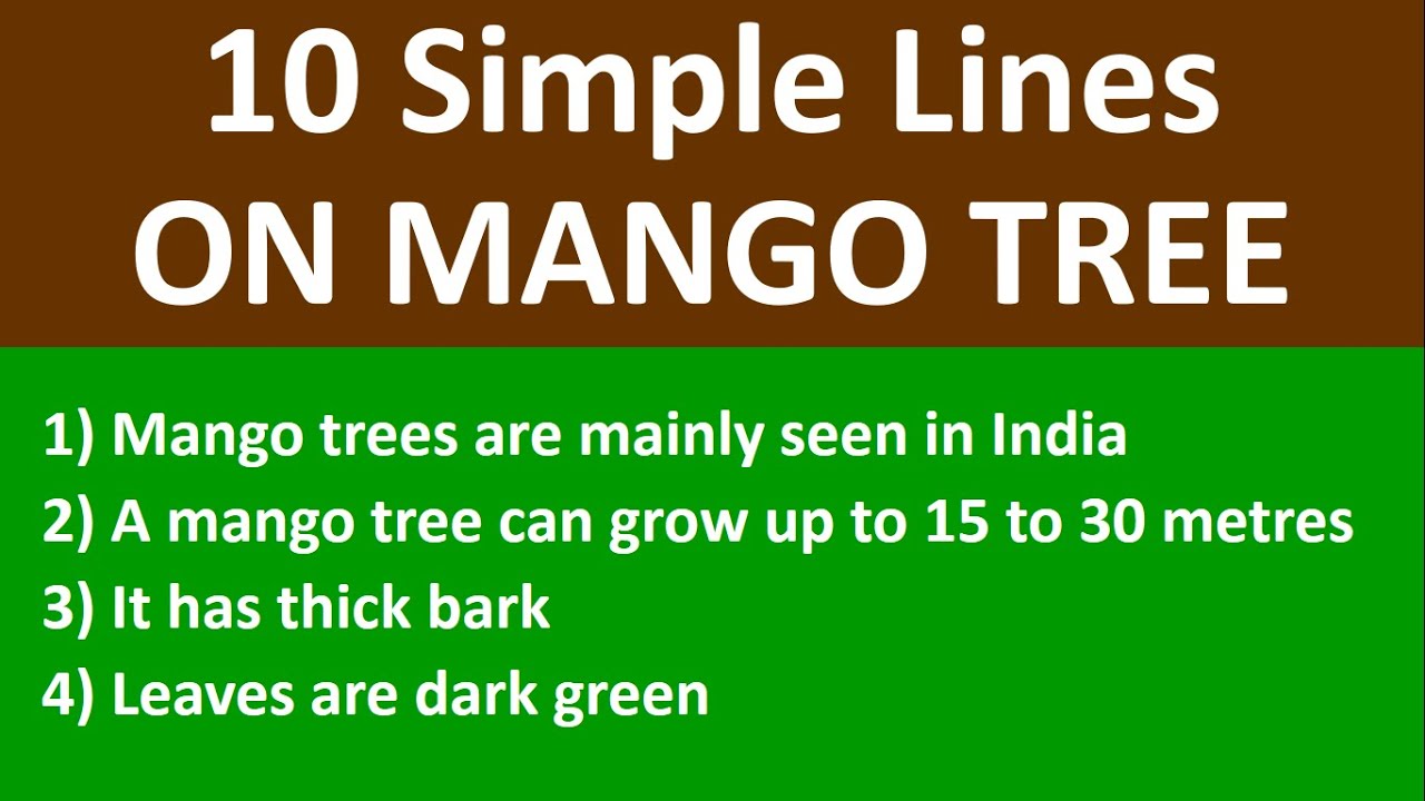 essay of mango tree