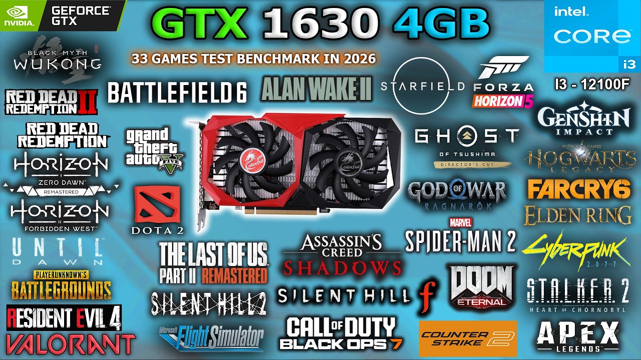 GTX 1630 4GB Tested 33 Games In 2026 Still Playable Worth Strong 