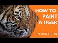 How To Paint a Tiger | Acrylic Painting Tips