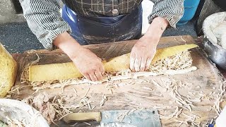 天津大姐在街边炸卷圈20年，真材实料坚持传统做法，一出摊就排队【我是空菜】
