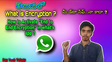 What is Encryption in Telugu//How to Enable End to End Encryption in telugu