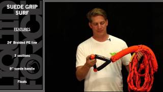 Liquid Force Suede Grip Wakesurf Rope - Orange