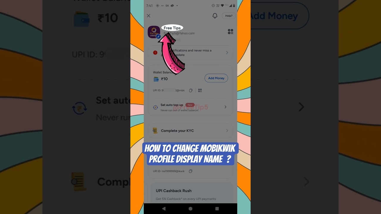 How to Change Mobikwik Account Display Name? |  Mobikwik Profile Name Update 