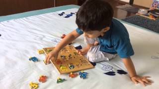 Learning Indian Language_1: Moksh Identifies Hindi/ Marathi Varnakshar (Letters) With A Puzzle