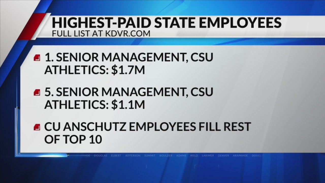 The 10 highestpaid state employees in Colorado YouTube