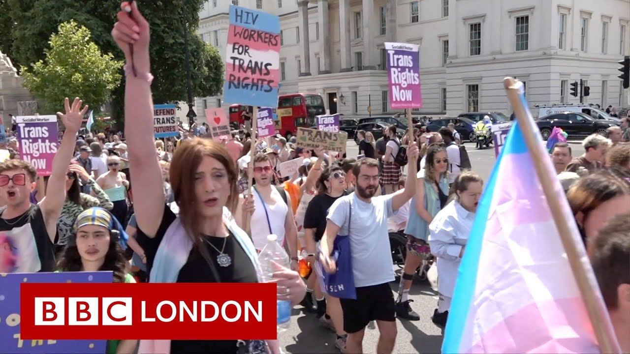 Trans Pride London Celebration and protest YouTube