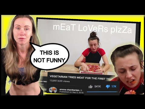 VEGETARIAN TRIES MEAT EMMA CHAMBERLAIN