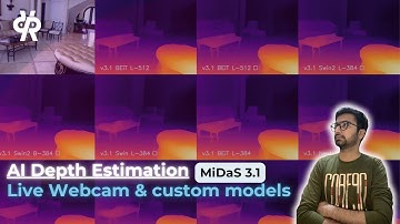 AI Depth Estimation with MiDaS 3.1 on Live Webcam & Custom Models