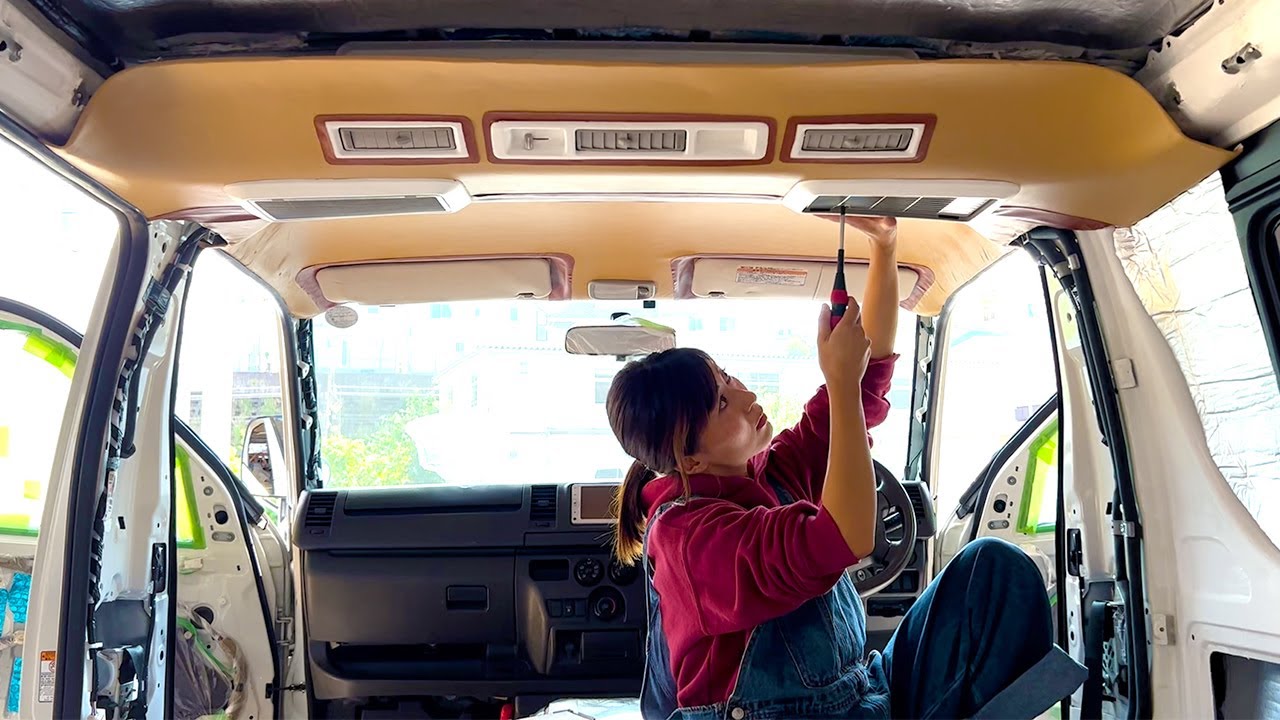 Toyota Hiace DIY: Важная подготовка и укладка кожи на потолок с экспертами