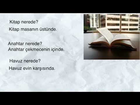 Уровень А1. Пространственные предлоги в турецком языке.