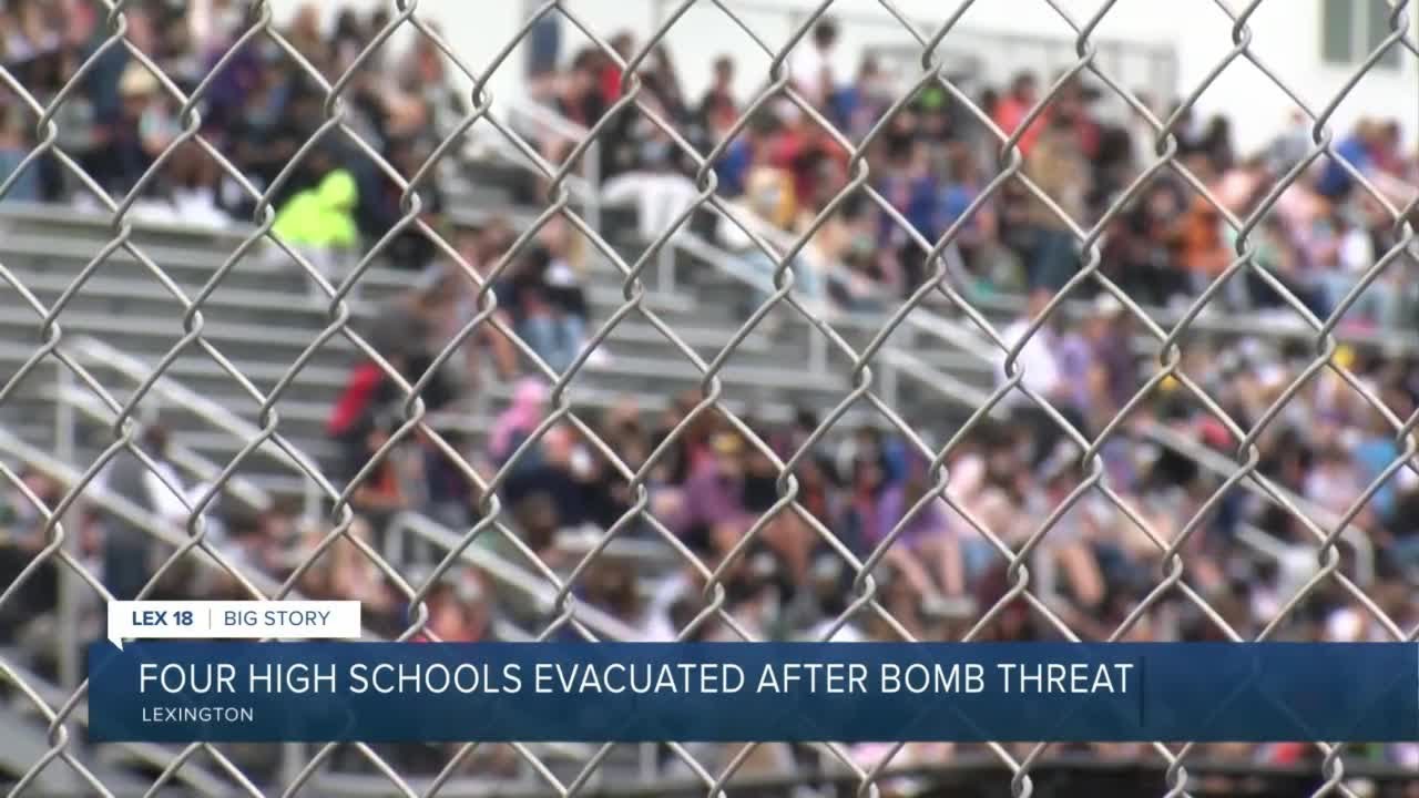 Four high schools evacuated after bomb threat - YouTube