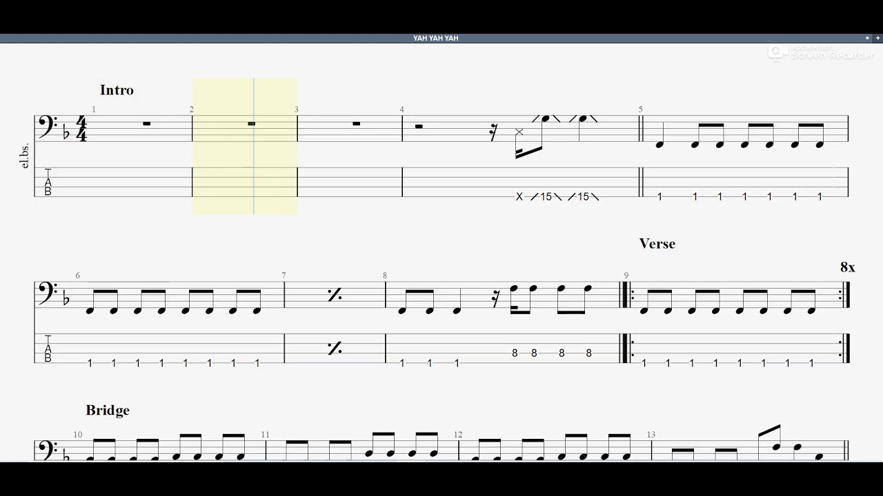 Yah Yah Yah Chage And Aska ベースtab譜 Youtube