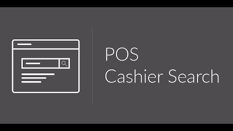 Odoo POS Cashier Search