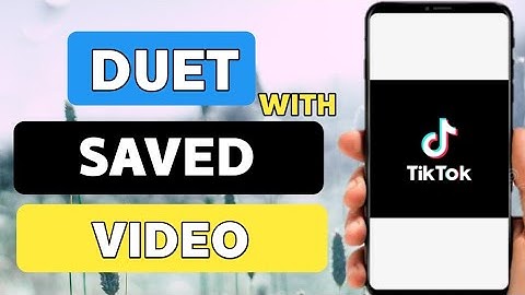 How to duet on tiktok with a saved video (2022)