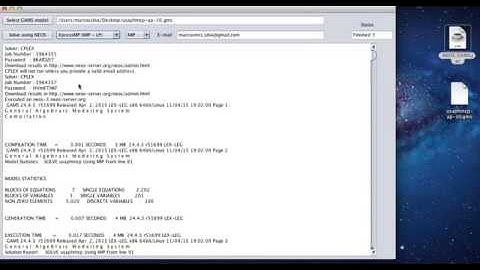 GAMS interface to NEOS Server