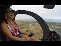 Gyrocopter Girl flying Helicopter Syton AH130 Turbine in South of France 2018 08