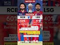 RCB VS LSG कौन होगा विजेता 🤔🔥 #cricket #ipl2026