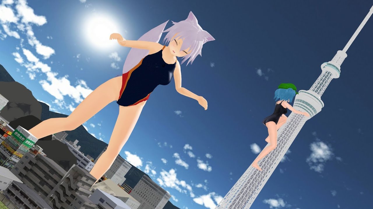 [MMD]にともみの巨大化蹂躙