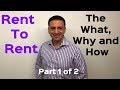 How does Rent To Rent work? Part 1 of 2 - The Saj Hussain Show - Episode #005