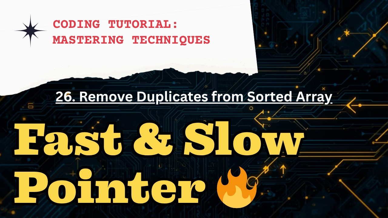 Remove Duplicates from Sorted Array 🔥 | Two Pointer Trick | LeetCode 26 ...