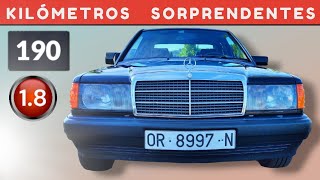 Los kilómetros de este Mercedes 190 1.8 te sorprenderán.