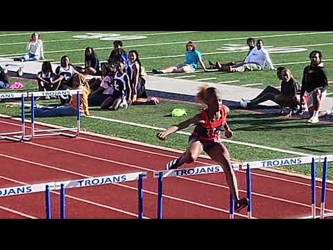 100m Hurdle Event Lamar County High School 03/24/2022