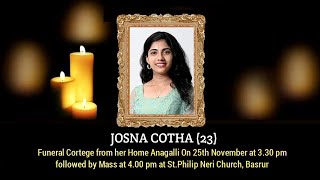 Funeral Ceremony of Josna Cotha (23) |  Anagalli | St.Philip Neri Church Basrur