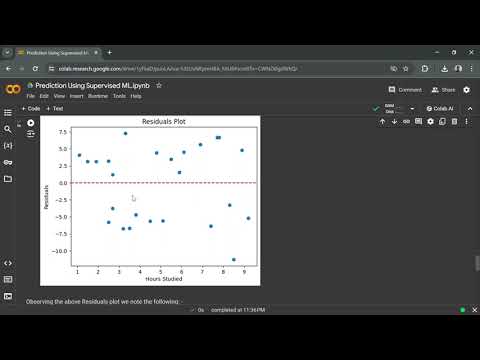 Prediction Using Supervised ML (Regression)