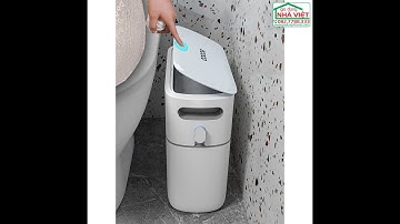 0827788333 Thùng rác dẹt nhấn nắp 12L Ecoco E2244