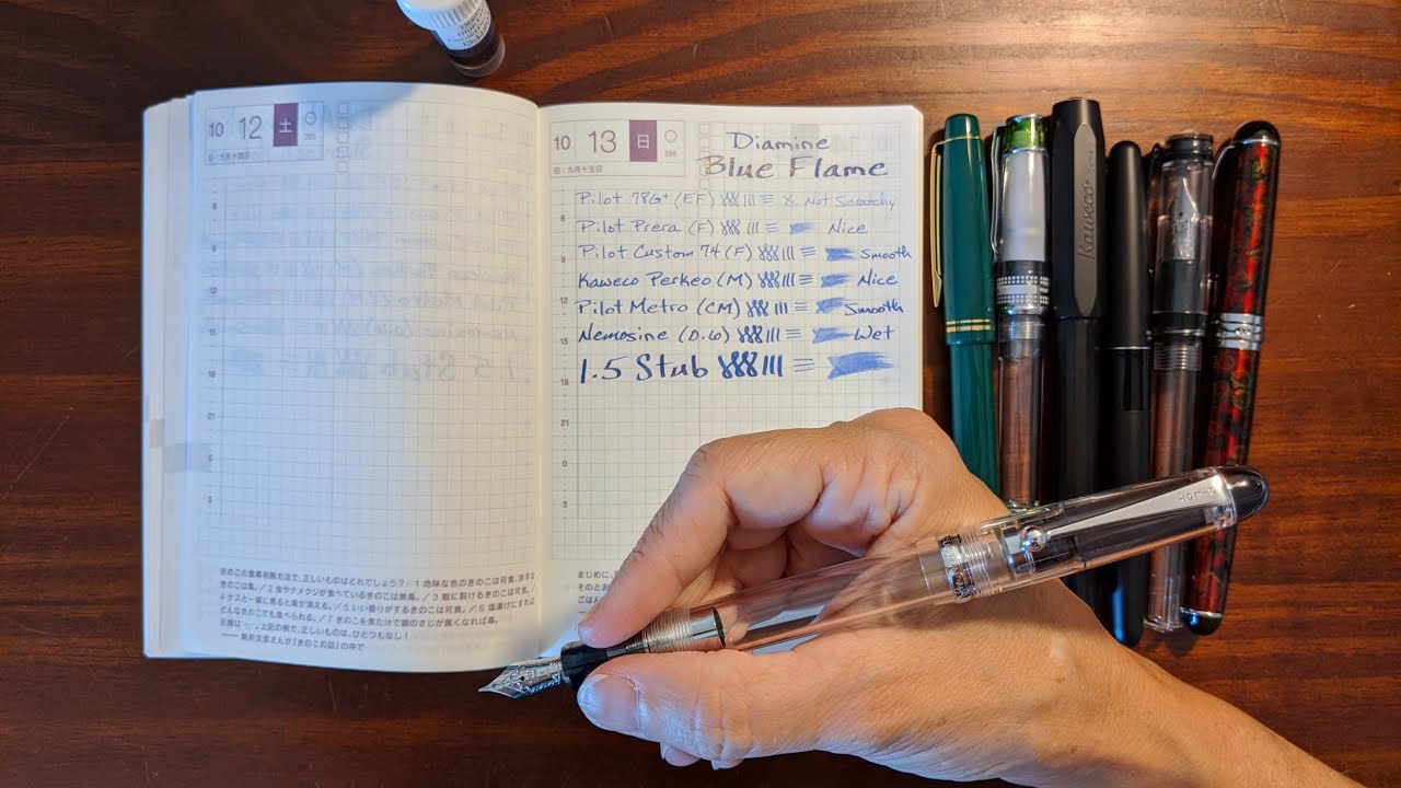 Diamine Blue Flame and Fountain Pens