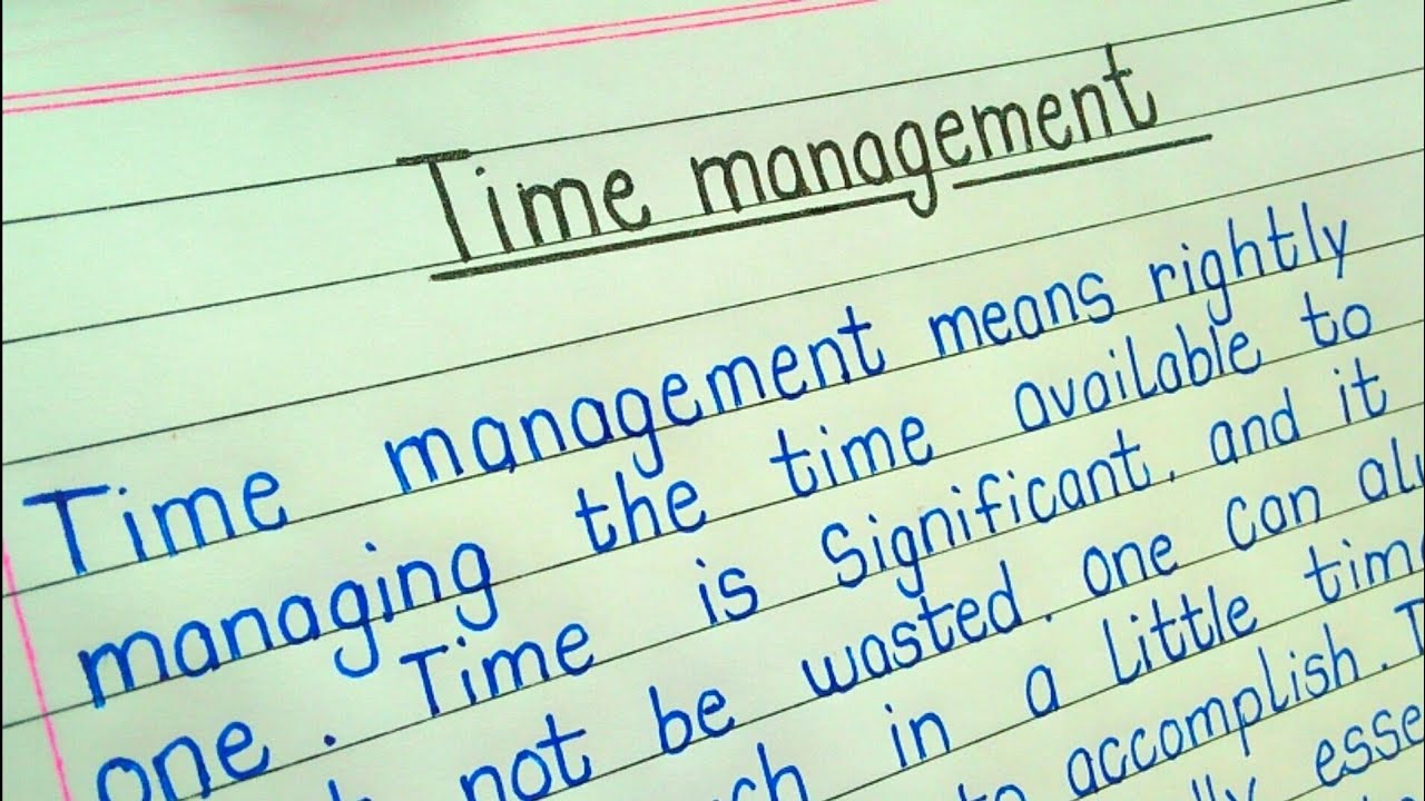 time management essay with references