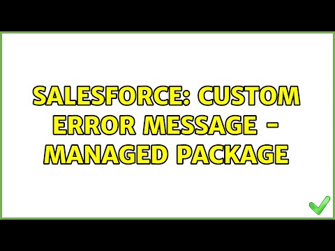 Salesforce: Custom error