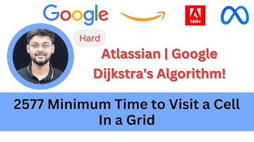 LeetCode 2577 Minimum Time to Visit a Cell In a Grid | Graph | Hard | Dijkstra
