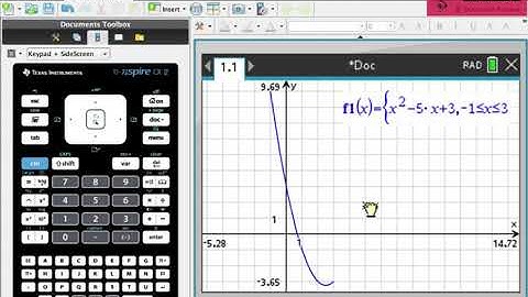 Nspire Tutorial #16: Restricting the Domain of a graph