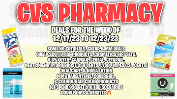 CVS deals 12/17-12/23/23 | 🔥Cheap deals | MM deals | Spend $30 get 10 | 🔥Rebates 🙌🏼