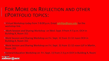 What is Reflection? ePortfolio Tip of the Week