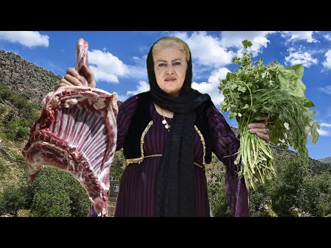 پختن غذای  ساله قورمه سبزی محبوب ترین خورشت در ایران با عطر گیاهان کوهی